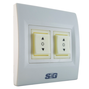 SEG - TECLA DE PARED MECANICA 2 CANALES PARA MOTORES TUBULARES SG - SEG